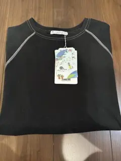 新品　Classical Elf 配色ステッチTシャツ ブラック　夏服のサムネイル