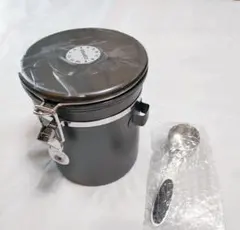 コーヒーキャニスター 　コーヒー豆 保存容器 密封容器 スプーン真空キャニスター