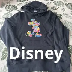 Disney ☆ミッキーマウス ☆パーカー ☆ブラック☆男女兼用M