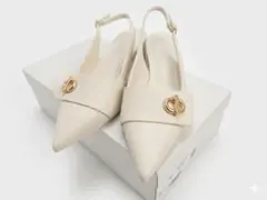 CHARLES & KEITH ポインテッドトゥスリングバックパンプス