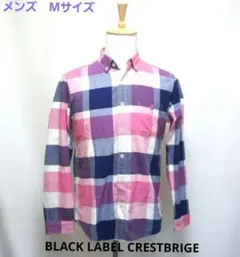 2-17.ブラックレーベルクレストブリッジ 長袖シャツ チェック メンズ 2/M