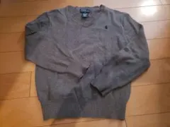 ラルフローレン　グレー　140 Ｖネック　セーター