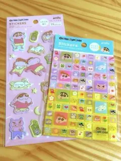 《正規品》クレヨンしんちゃん タイル ふわふわ シール☆２点セット