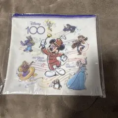 Disney 100周年 ミッキーマウス フラットポーチ