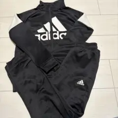 adidas ジャージ 黒白 140