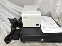 美品■エプソン　サーマルプリンター＆ドロアー　TM-T20Ⅱ■エアレジ対応　動済
