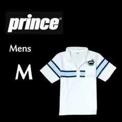 メンズ Mサイズ PRINCE プリンス 半袖 ポロシャツ 白色