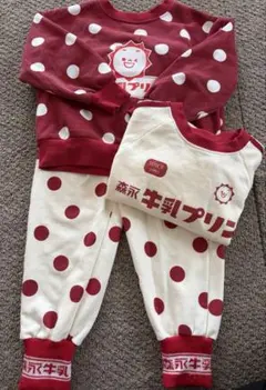 子供服 キッズ 牛乳プリン トレーナー ズボン 3着セット 110 着画あり