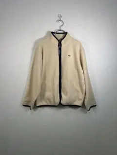 ◎LACOSTE（ラコステ）配色パイピング マイクロフリースジャケット ベージュ