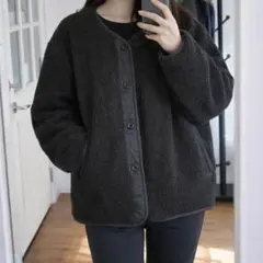 CLANE REVERSIBLE MILITARY BOA JACKET