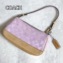レアカラー♡COACH シグネチャー ピンク ショルダーバッグ 6094 - メルカリ