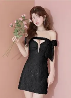 オンライン完売アイテム】ROBE de FLEURS ベアトップリボンドレス