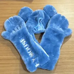 東京ディズニーリゾート ミッキー フード付マフラー 青