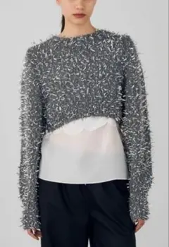 DES PRÉS デプレ　コンフィティヤーン クロップドプルオーバー