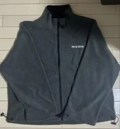 MIU MIU GREY FLEECE SWEATSHIRT