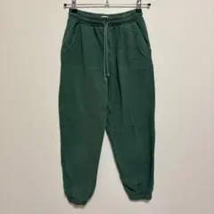 スウェットパンツ ジョガーパンツ グリーン 【XS】 裏起毛 ウェストゴム 緑