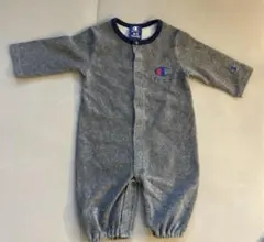 Champion ボタン付きロンパース 50-70 グレー