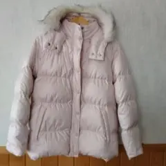 ユニクロ　ファー付きフード　ダウンジャケット　レディース　撥水加工