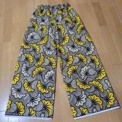 アフリカ布ワイドパンツcotton
