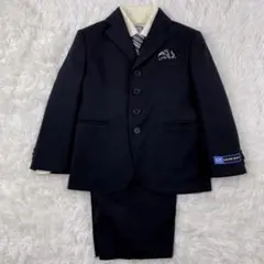 男児110 フォーマルスーツ 3点セット　ネクタイ、サスペンダー付