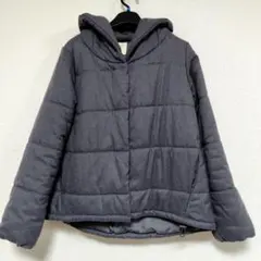 earth music & ecology フード付き中綿ジャケット グレー