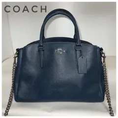 【美品】COAH　コーチ バッグ 2way ターコイズ