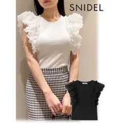 SNIDEL シアースリーブリブカットソーのサムネイル