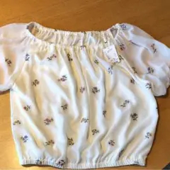 earth music&ecology 刺繍シフォンプルオーバー