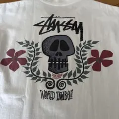 old stussy 90s ビンテージ スカルフラワー ロンT Tシャツ - メルカリ