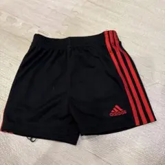 adidas ボトムス 18M 黒/赤 ストライプ