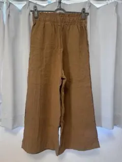 H&M ワイドパンツ　茶色　ヒッピー