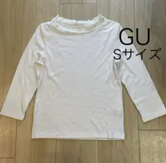 GU フリルネック ホワイト Tシャツ Sサイズ