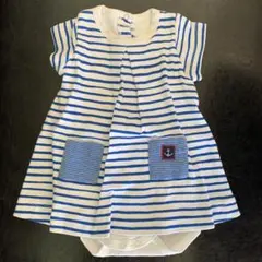 プチバトー　ベビー服　半袖ワンピース　3ヶ月/60cm