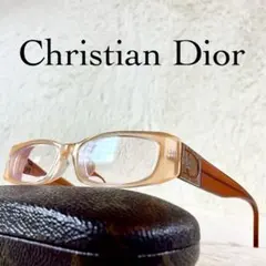 美品　Christian Dior　メガネ　CD7044J　ブラウンフレーム