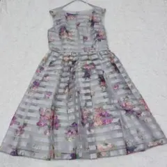 レストローズ L'EST ROSE ワンピース ノースリーブ 花柄 シアー L