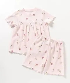 アプレレクール　アイス柄ワッフルパジャマ　ピンク　半袖　半ズボン　80cm　新品