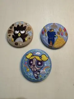 刺繍缶バッジセット