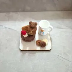 フェイクスイーツ　お菓子　くまケーキ　クッキー　ミニチュア
