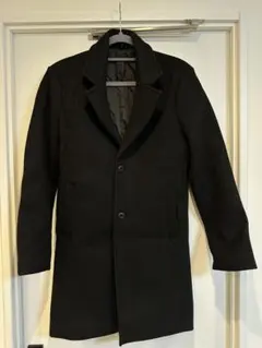 【未使用美品】チェスターコート メンズ ブラック
