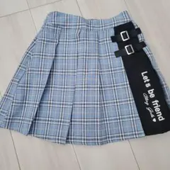 青と黒のチェック柄スカート Let's be friend