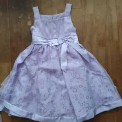 ドレス ワンピース 薄紫　発表会結婚式　120サイズ