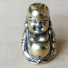 A62　笑顔の布袋様　七福神　布袋尊　真鍮製　風水　金運　財運　オブジェ　置物のサムネイル