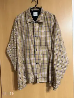 WEGO ベージュ系チェックネルシャツ L BR19SP02-M027