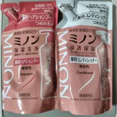 MINON 薬用ヘアシャンプー コンディショナー つめかえ用セットのサムネイル