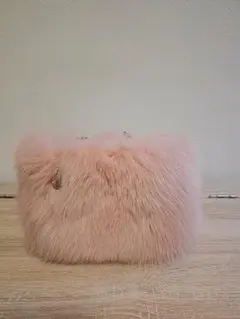 ハロッズ　ピンク　ファー　ハンドバッグ
