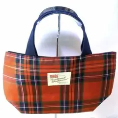 トートバッグ　チェック　トラディショナル　スコットランド　キャンプ　ランチバッグ