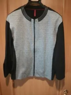 COMME CA ISM　バイカラー　ストレッチ　ジップジャケット