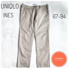 【美品】ユニクロ × イネス チノパンツ ベージュ 67cm（W26）