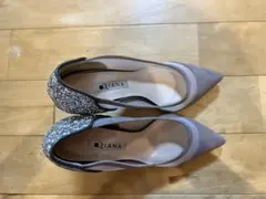 【美品】DIANAダイアナ スエードグリッターグレー ハイヒール ピンヒール