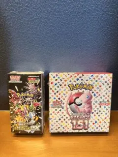【新品・未開封】ポケカ151・シャイニートレジャーex未開封ボックスセット